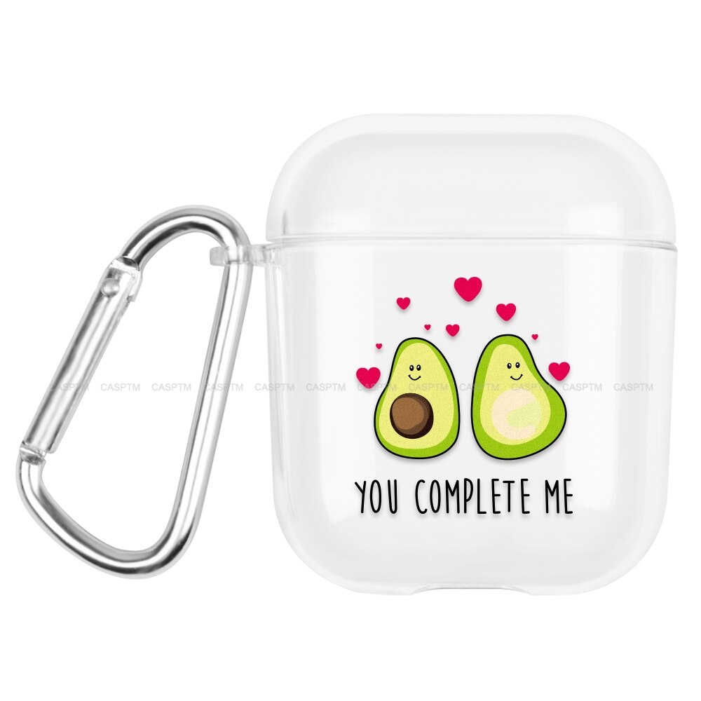 Transparent Earphone Case For Apple AirPods 2 1 Cute Lovely Heart Cartoon Hard PC Cover Bag For Airpods 2 1 Coque Fundas Cases: 02