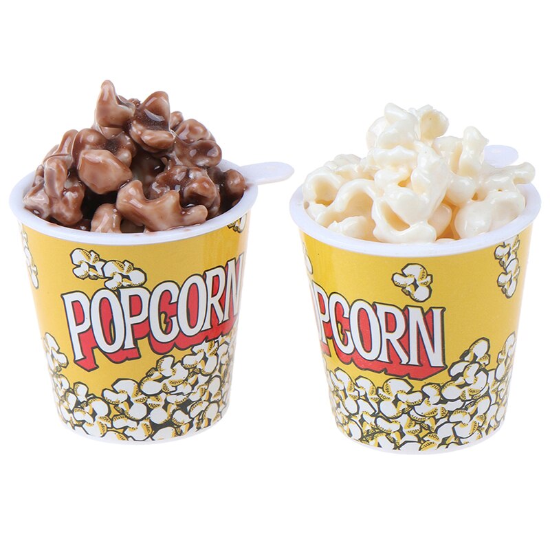 1Pc 1:6 Miniatura casa delle bambole UN Secchio di Popcorn Giocattolo Giochi Di Imitazione Cucina Giocattolo Consegna Casuale