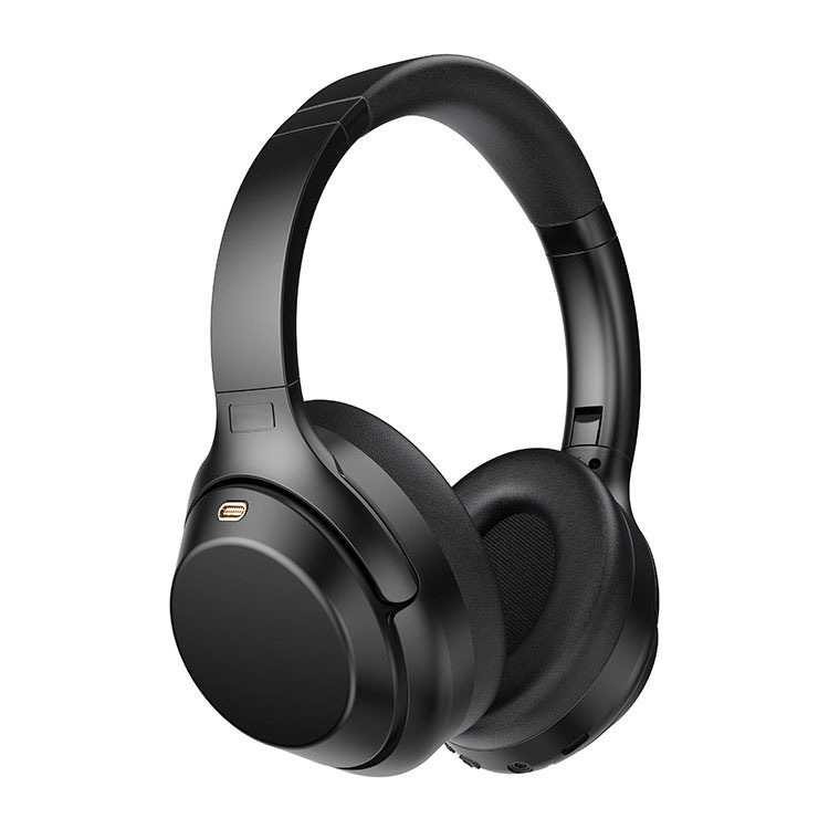 2025 WH-1000XM4 Op het hoofd gemonteerde sport draadloze Bluetooth-oortelefoon met volledig oor draadloze oproep-oortelefoon: Black