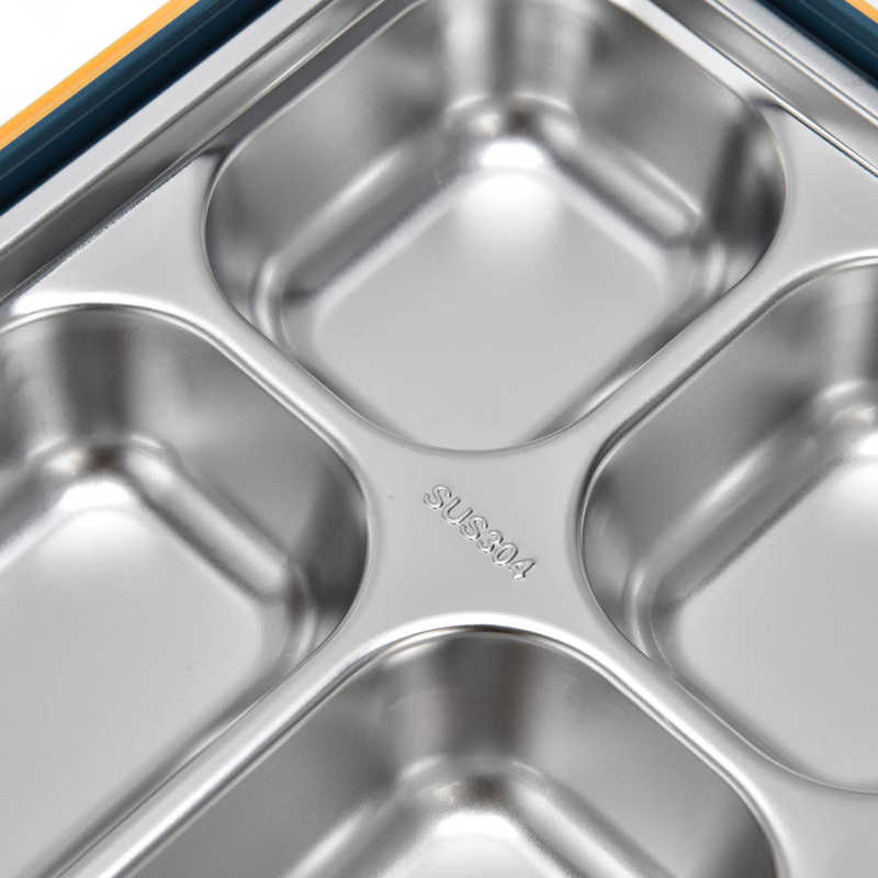 Divided Dinner Tray Container Large Space Capacity Divided Dinner Plate Spilling Prevention Multifunctional for School Canteen