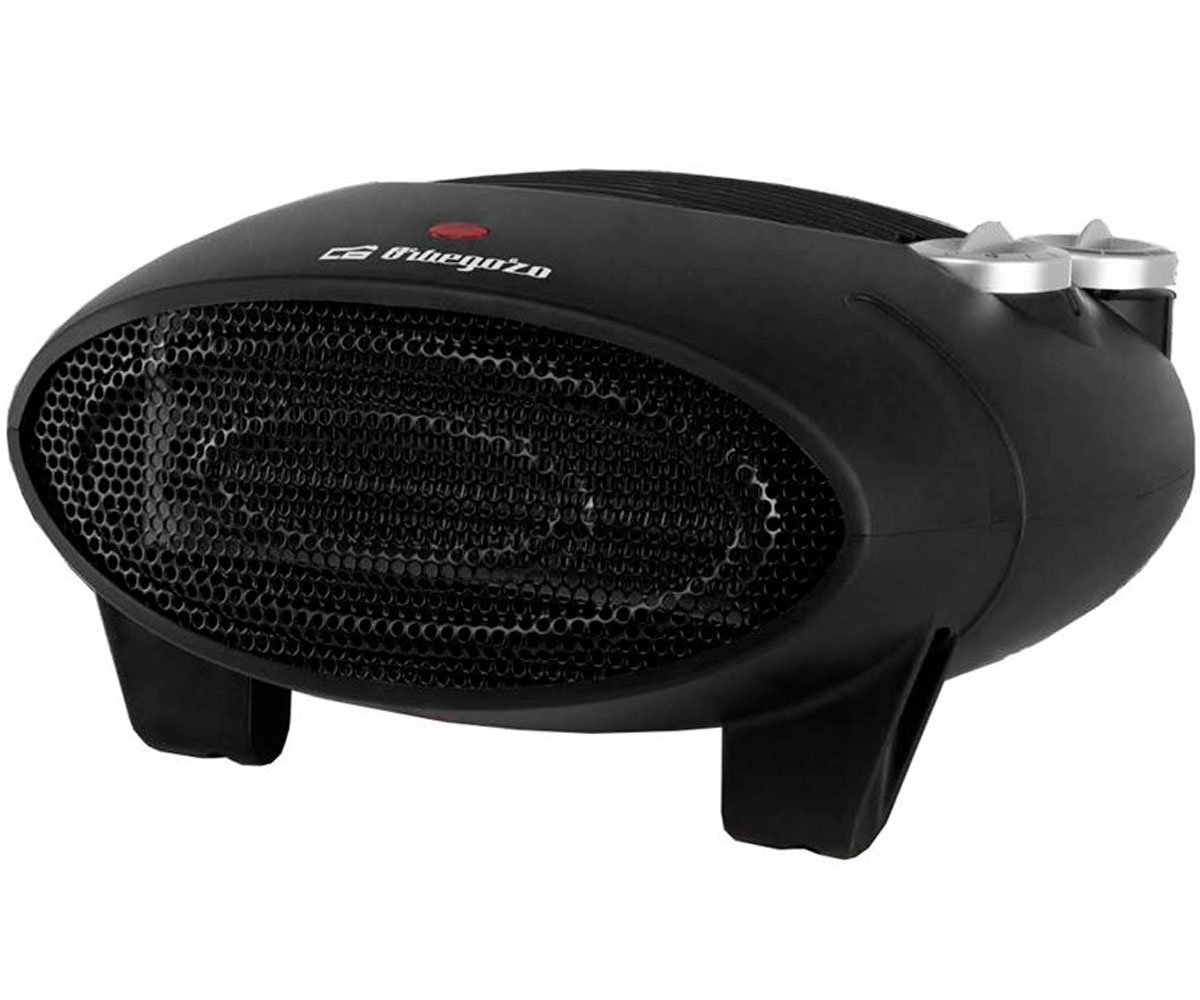 Orbegozo FH 5032, termoventilatore, termostato regolabile, 2 livelli di potenza, 2500 W, funzione ventola aria fredda, calore istantaneo, indicatore luminoso, maniglia per il trasporto, nero