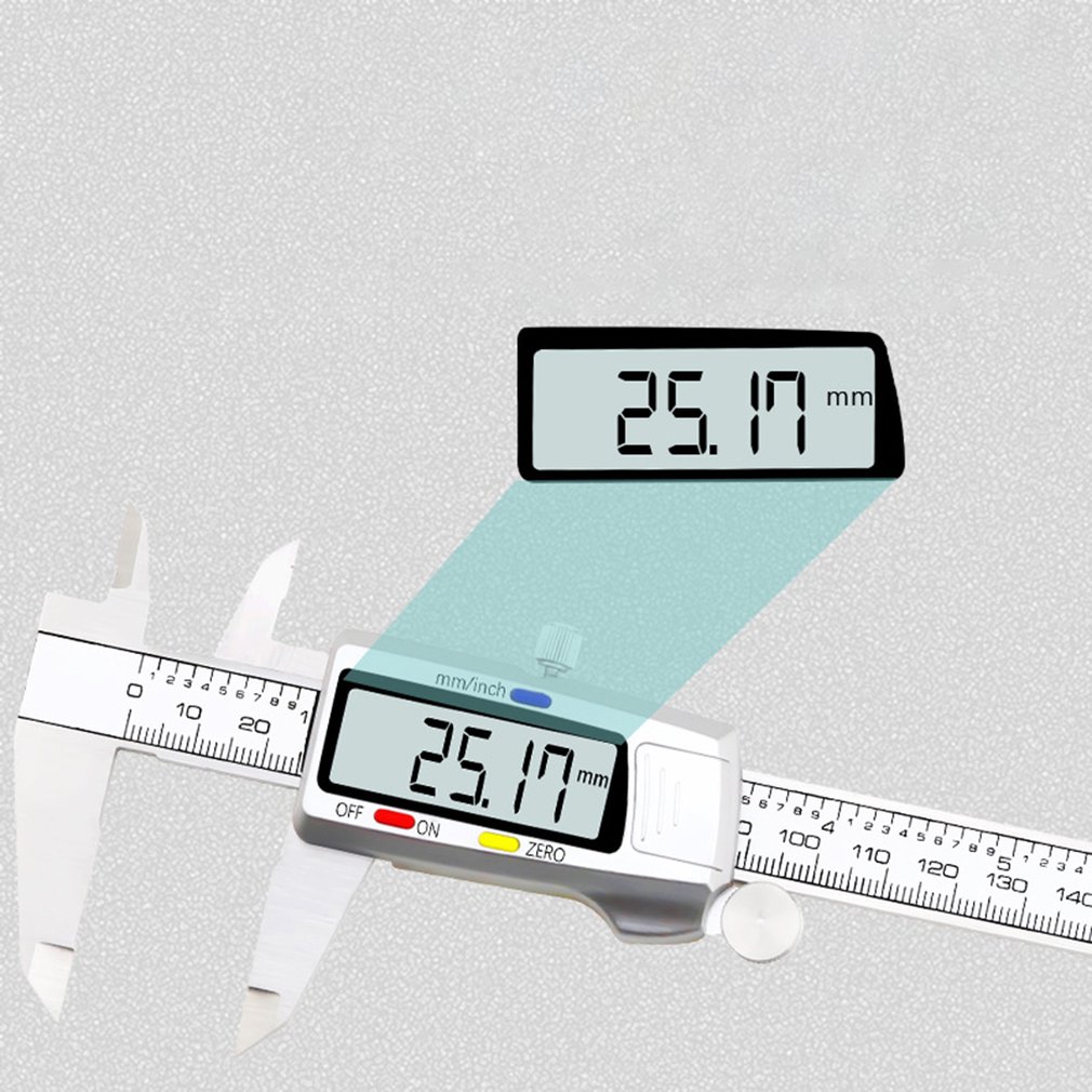 Electronic Digital Display Vernier Caliper 0-150MM Large LCD Screen All Plastic Digital Direct Reading Measuring Tool