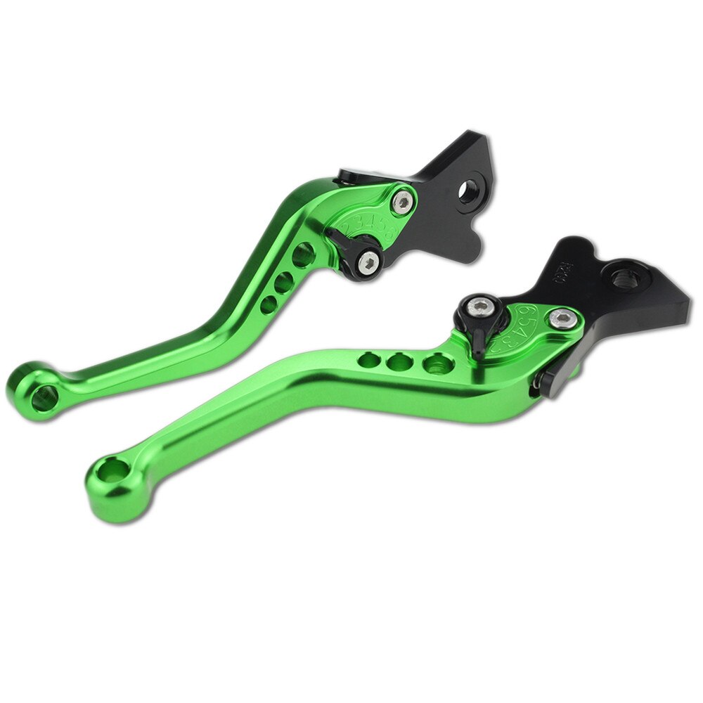 För zongshen cyclone  rx3s rx4 cnc motorcykel broms kopplingsspak aluminium justerbar broms spak kopplingshandtag: Kort grön