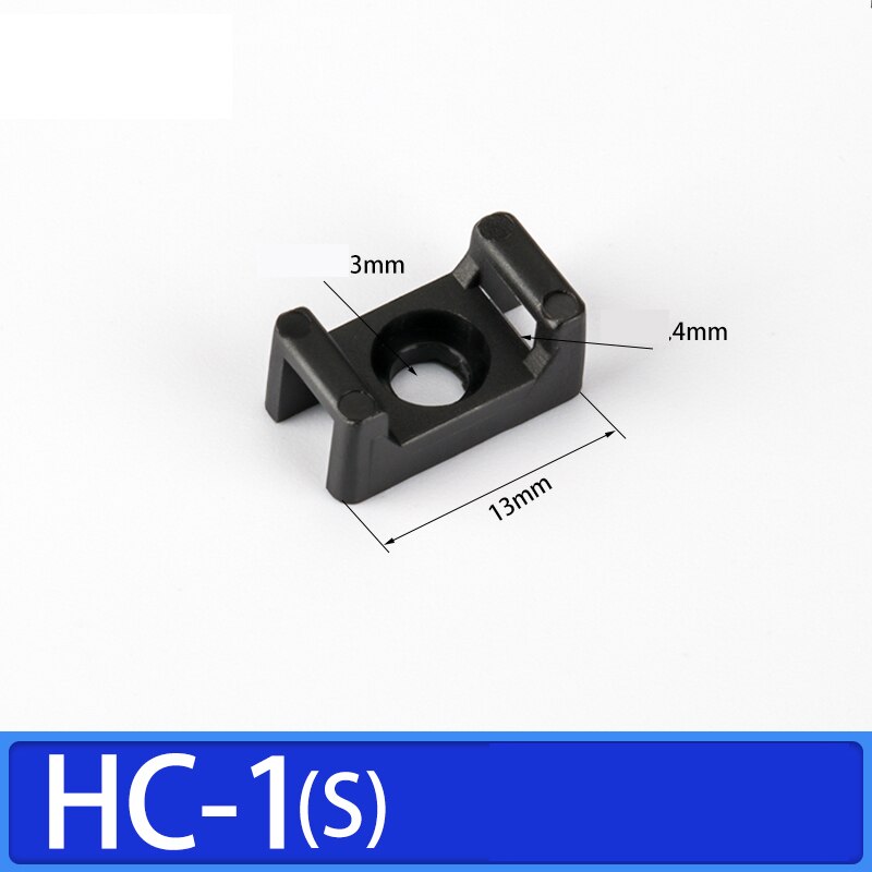 100 stücke kabelbinder befestigungs sitz sattel-förmigen draht befestigung sitz draht Clip kabel organizer schraube See sitz draht und kabel klemme HC: HC-1(S) Schwarz