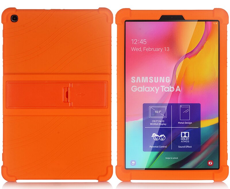 Case for Samsung Galaxy Tab A 10.1 SM-T510 SM-T515 Tablet Case Stand Cover for Samsung Galaxy Tab A 10.1 Funda Capa Case: Orange
