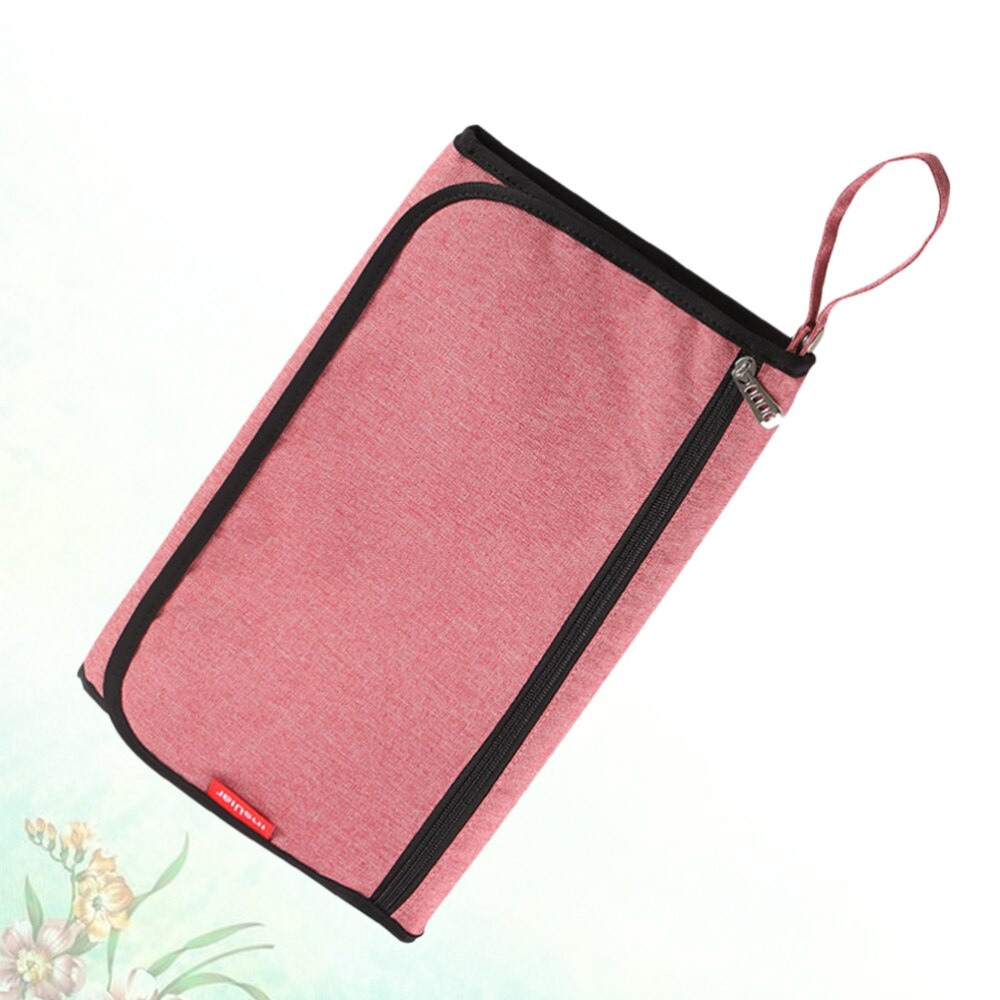 1Pc Baby Luier Mat Opvouwbare Luiers Aankleedkussen Draagbare Waterdichte Luier Verandering Mat Opbergtas (Grijs)
