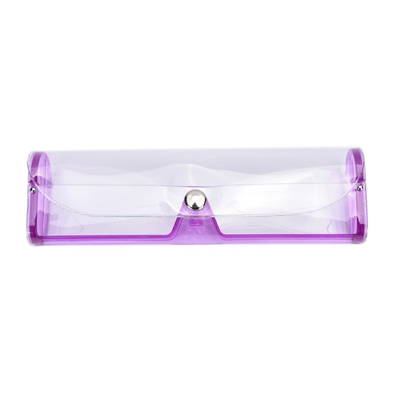1Pc Cartoon Fruit Patroon Leuke Brillen Case Glas Protector Meisjes Pu Leer Glas Case Eyewear Glazen Doos 16.5X6.2X3.9Cm Pvc: purple 15x4.5x2.2cm 