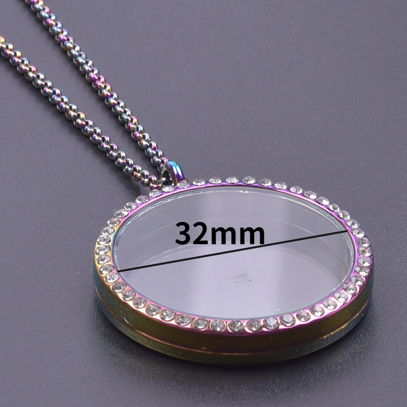 1Pc 25-40mm Clear Ronde Living Foto Medaillon Hanger Kettingen Diy Glas Gedenkteken As Glazen Urn medaillon Vrouwen Collares Sieraden