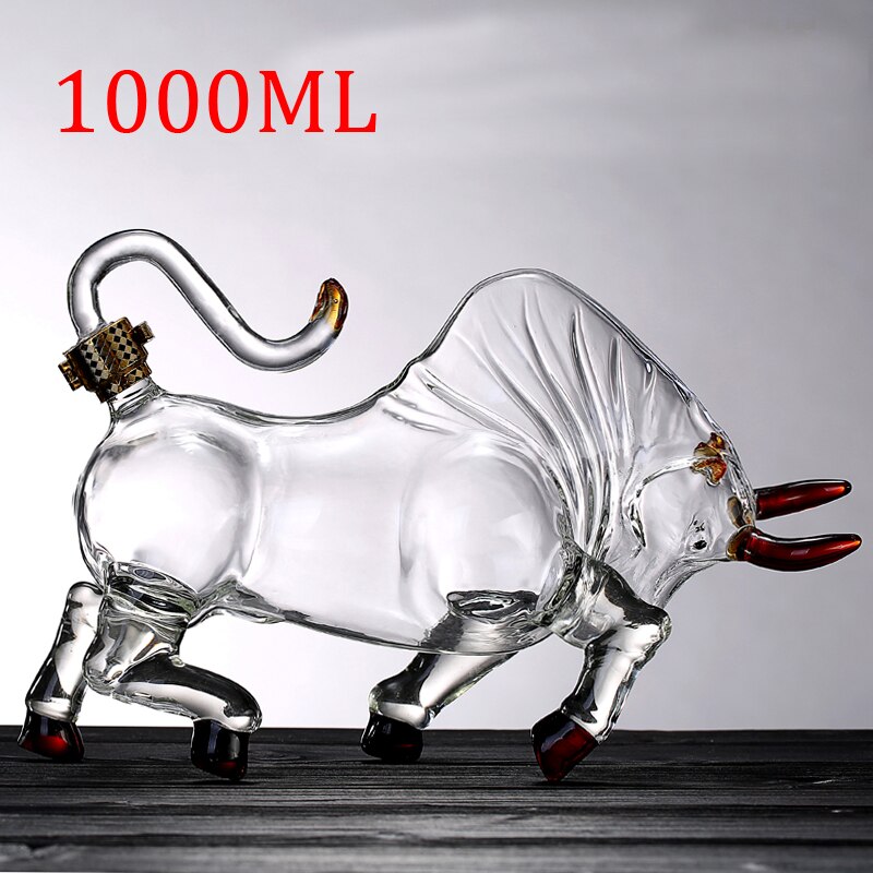 Cow Shaped Style Home Bar Whiskey Decanter for Liquor Scotch Bourbon Wine Bottle 250ML-1000ML Home Bars Whiskey Barrel: 1000ML1