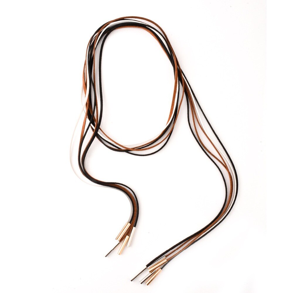 Gargantilla de cuero de imitación para mujer, collar largo de terciopelo con estilo, joyería artesanal, para novia, nueva