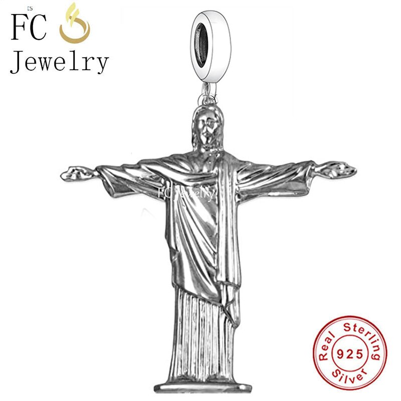 Fc jóias caber pulseira charme original 925 coleção mundial de prata jesus buda méxico chapéu grânulo para fazer feminino viagem berloque: X0696