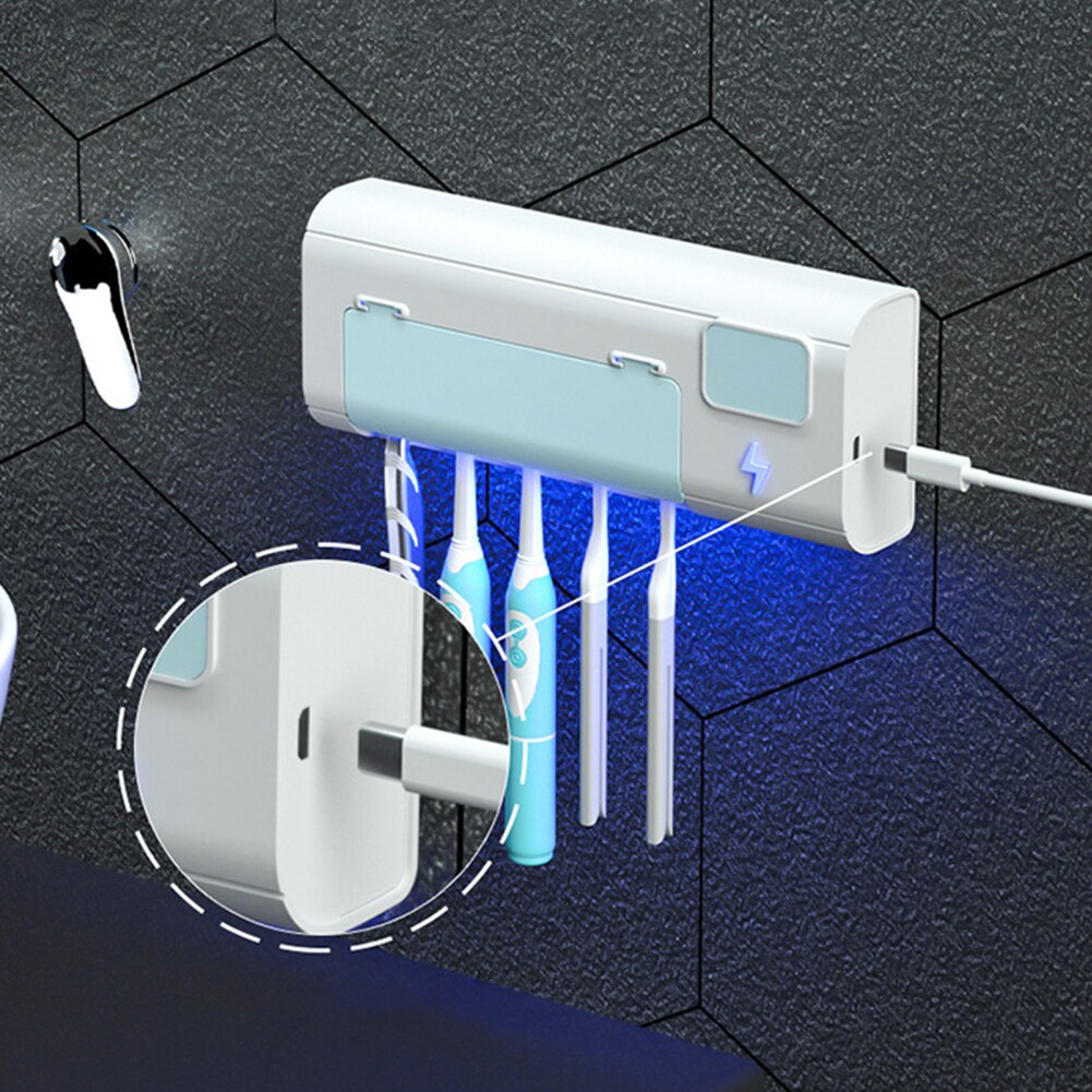 Désinfectant brosse à dents UV pas besoin de charger brosse nettoyage rangement salle de bain dentifrice distributeur porte désinfectant