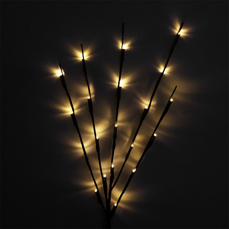 The Light Garden Floral LED Willow Branch Lamp Battery-Operated 20 Bulbs For Home Christmas Party Garden Decoration: Warm White