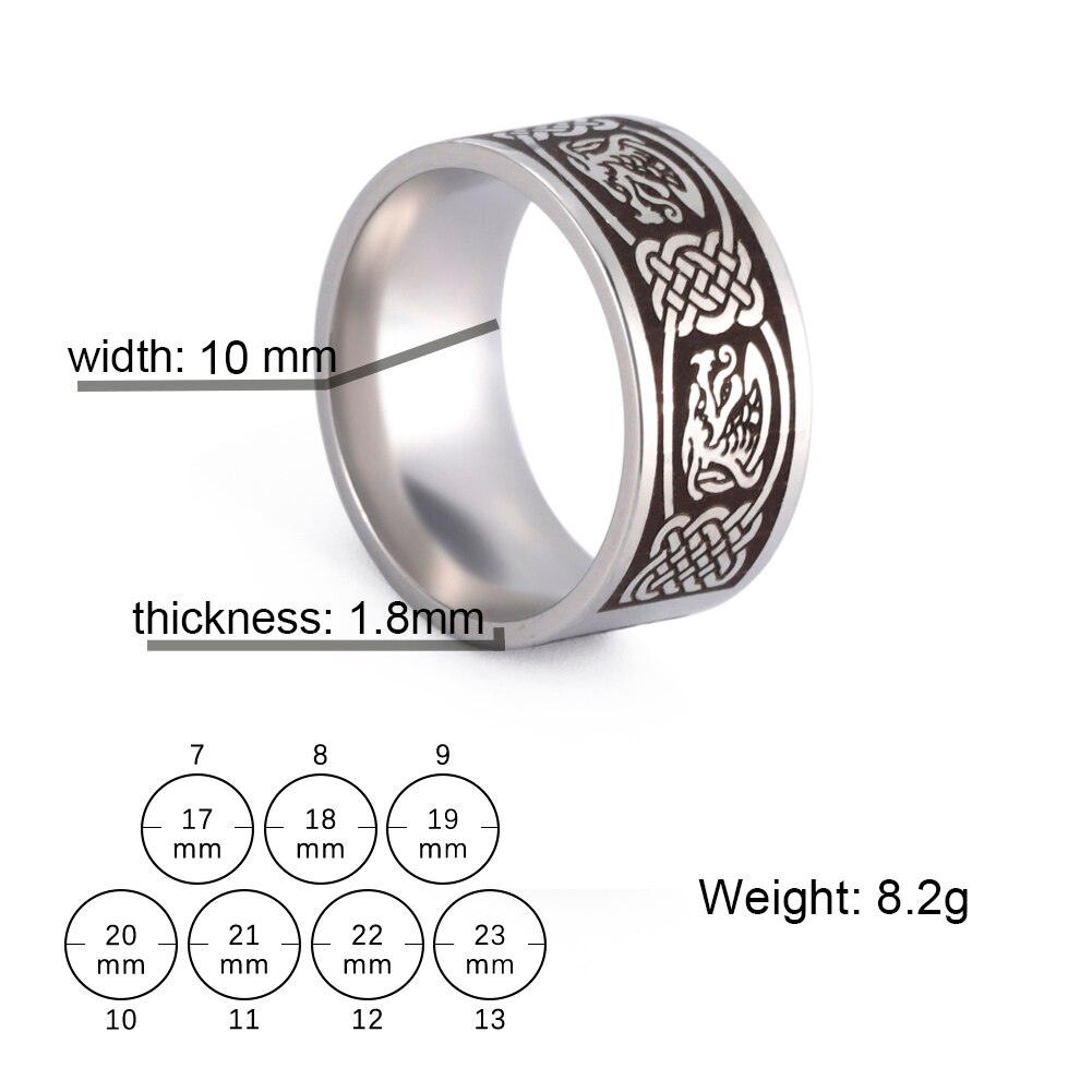 Skyrim – bague à nœud en acier inoxydable pour hommes et femmes, anneau de doigt Vintage nordique Viking, amulette Talisman, bijoux: 12 / Style B