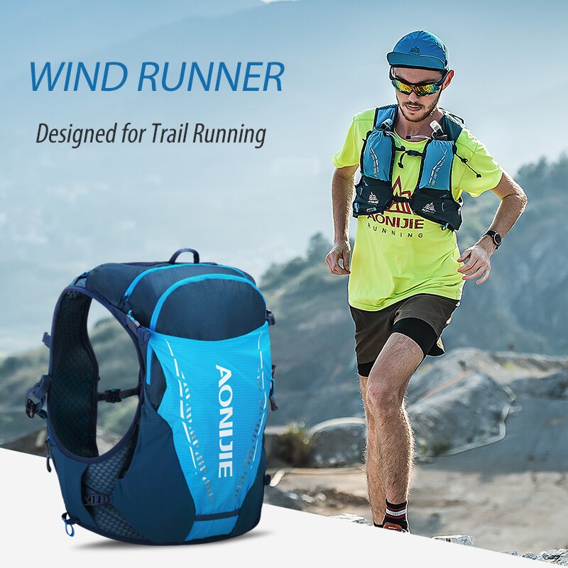 AONIJIE-mochila de hidratación para hombre y mujer, chaleco Ultra de 10L, matraz de agua suave para senderismo, correr, Maratón, tamaño SM M/L/XL, C9103
