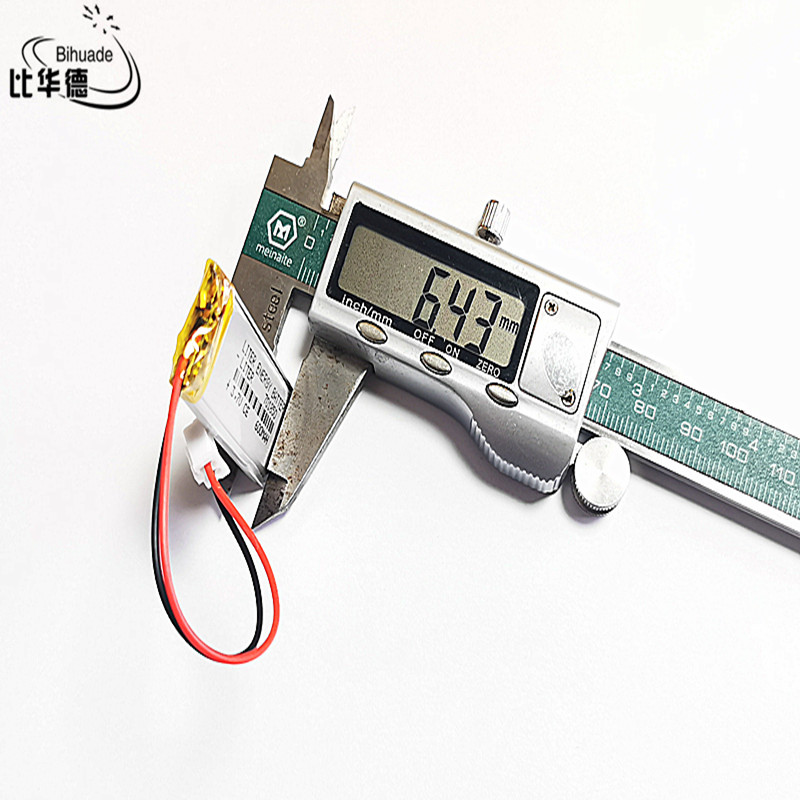Jst  xh 2.54mm 3.7v 600 mah 701850 lithium-polymer-lipo-akku für  mp3 kopfhörer, ohrpolster, dvd-player, bluetooth-kamera