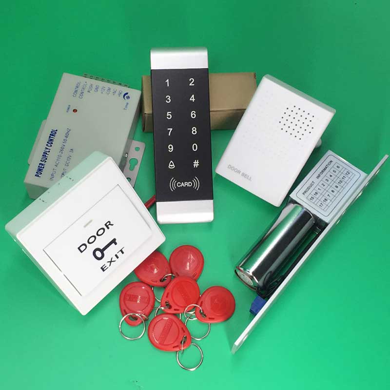 FRID Access Control Kit Electric Lock + Touch Keypad Door Security For Security System