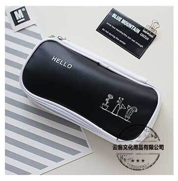 1 stks Kawaii Etui Hoge Capaciteit Lederen Estuches School Potlood Doos Pencilcase Potlood Tas Schoolbenodigdheden Briefpapier: heisezhishu