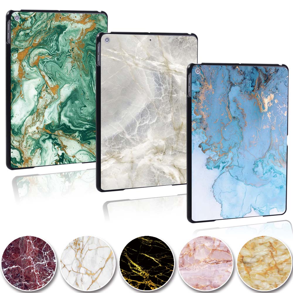 KK&LL For Apple iPad 7th Gen 10.2 inch A2200 A2123 tablet PC Plastic marble pattern Slim Stand Case Cover