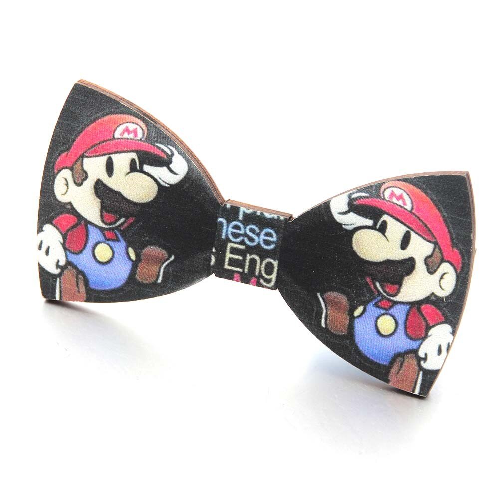 Wooden bow tie bow tie pattern: Brown