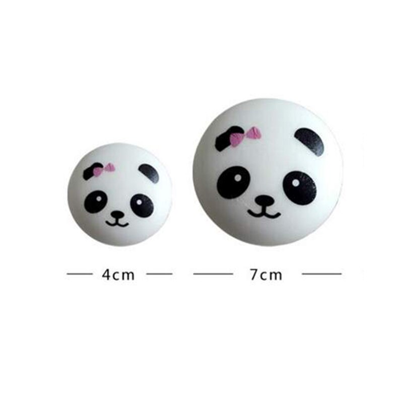 Boule anti-Stress pour enfants, 4CM/7CM, Panda chignon, boule à montée lente, jouets anti-Stress, porte-clés, jouets pour enfants C44