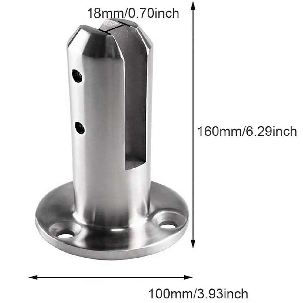 Stainless Steel Glass Clamp Glass Panels Pool Fence Staircase Bracket Spigot Balustrade Floor Deck Mount Support Clamp 2 Style