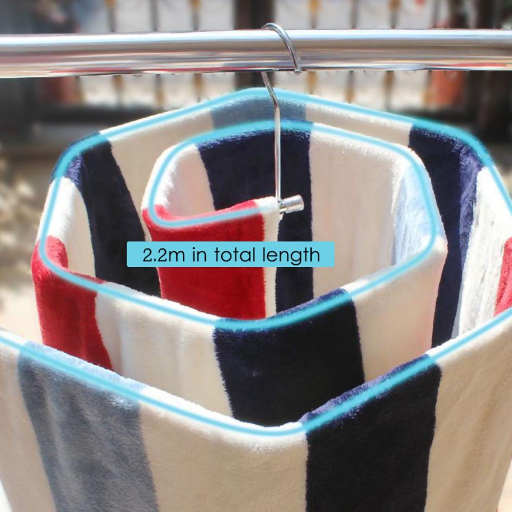 Obrotowy wieszak na ubrania kwadratowy spiralny obrotowy wieszak spinacze robić prania spiralny wieszak obrotowy stojak robić przechowywania prześcieradło kołdra koc