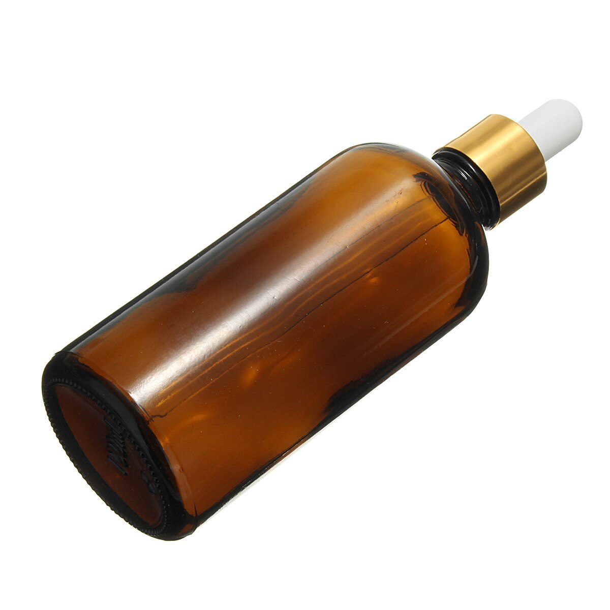 Kicute 1pc 30 50 100ml bärnstensfärgade glasflaskor tomma eterisk olja dropper ögon aromaterapi laboratorieflaska lab brevpapper