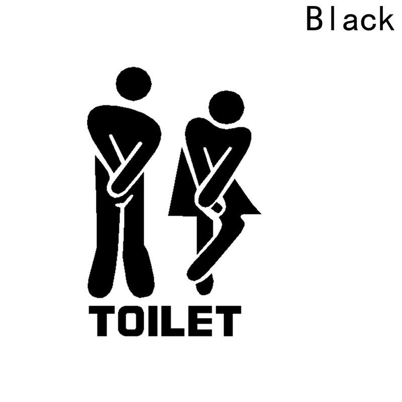 1 Sheet! Funny Toilet Entrance Sign Decal Wall Sticker for Shop Office Home Cafe Hotel DIY Toilet Door Stickers