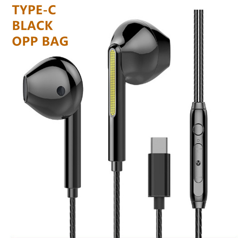Kablede hovedtelefoner i øret headset kablede øretelefoner med mikrofon bas stereo ørepropper sport til huawei xiaomi vivo oppo iphone 5-6: Sort