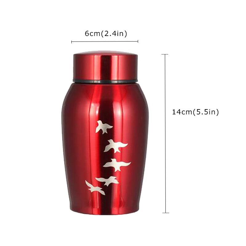 250ML Stainless steel Urns Pets Dog Cat Birds Mouse Cremation Ashes Urn Keepsake Casket Columbarium Pets Memorials 5 Colors