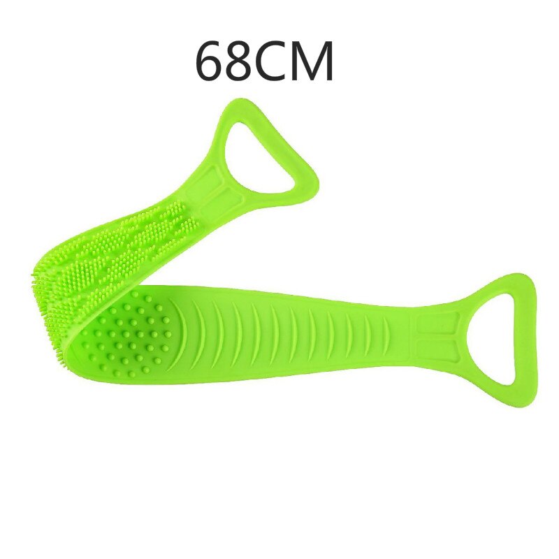 Silikon Zurück Wäscher Weiche Luffa Schlecht Handtuch Schlecht Gürtel Körper Peeling Massage Für Dusche Körper Reinigung Schlecht Dusche Gurt: Grün 68cm