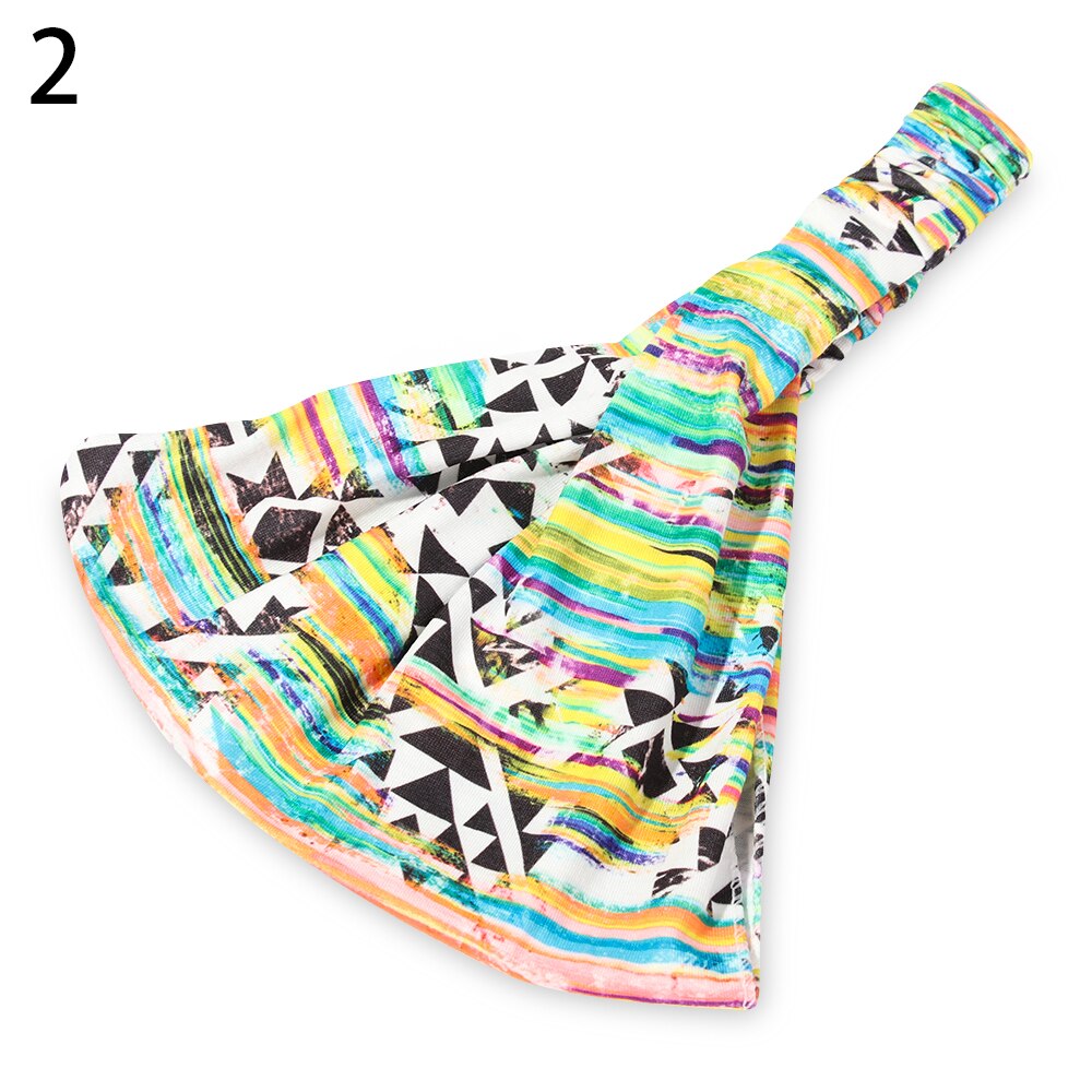 Elastisches, breites, dehnbares und faltbares haarband, ideal zum laufen, yoga oder als weiche kopfbedeckung für damen, perfekt für den alltag und als sportaccessoire.: 2