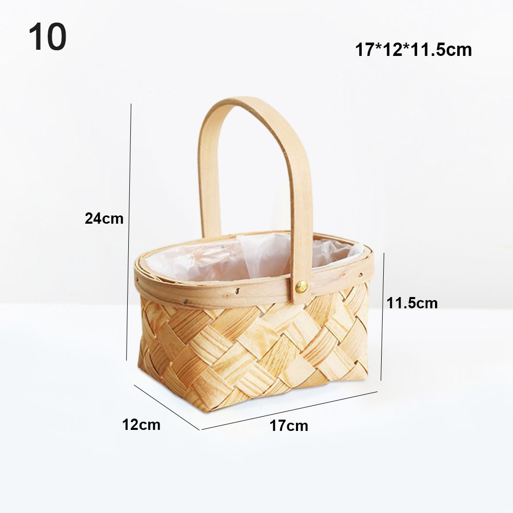 Cestino intrecciato Cestino intrecciato a mano alla moda fatto a mano Cesto di fiori portatile in carta fai-da-te Cesto intrecciato a mano Cestino portaoggetti intrecciato a mano: MULTI