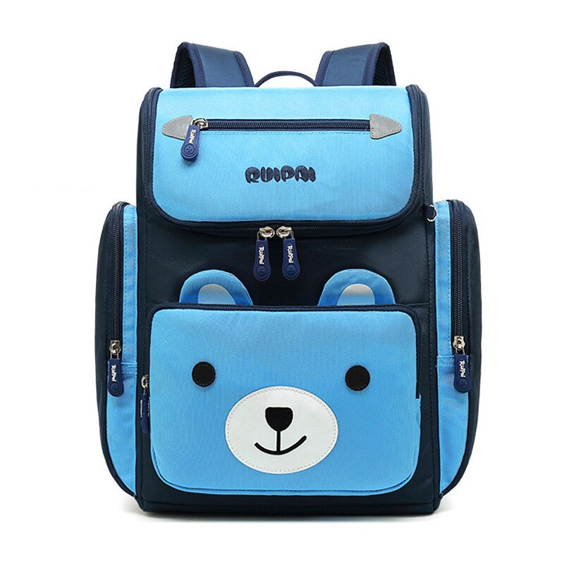 Children's Backpack Kids Cartoon School Bags For Boys Waterproof School Backpack For Girls Orthopedic Schoolbag Mochila Escolar: blue big