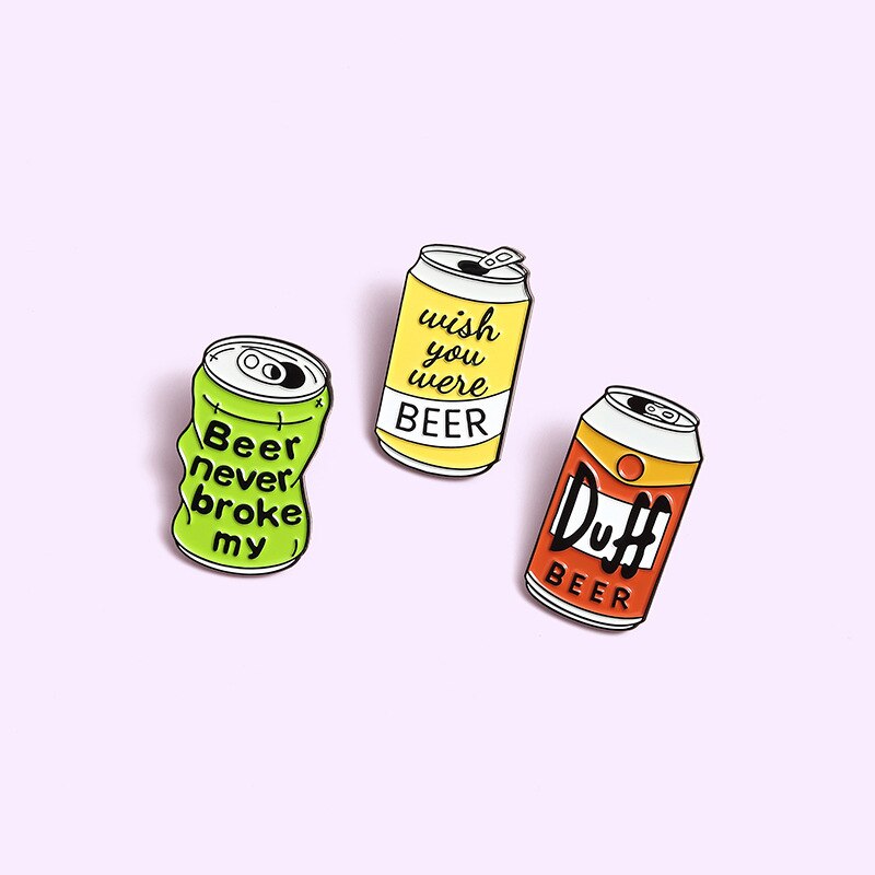 Lustige Bahre Kann Brosche duff Bahre Trinken Emaille Stift Wunsch Waren Sie Bahre Abzeichen Hemd Tasche Revers Stifte Schmuck für Freund