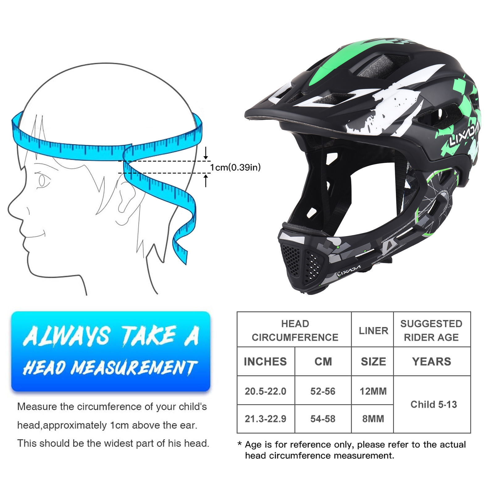 Kids Cycling Helmet Detachable Full Face Helmet Adjustable Cycling Helmet Bicycle helmet for Children Cycling bike accessories