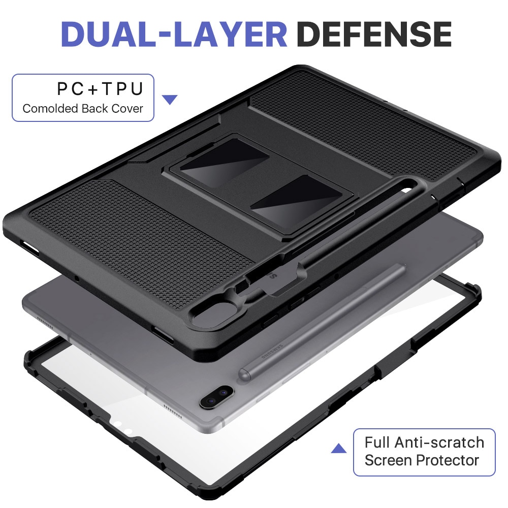 MoKo Case For Samsung Galaxy Tab S6 10.5 ,Heavy Duty Shockproof Full Body Rugged Hybrid Cover with Built-in Screen Protector