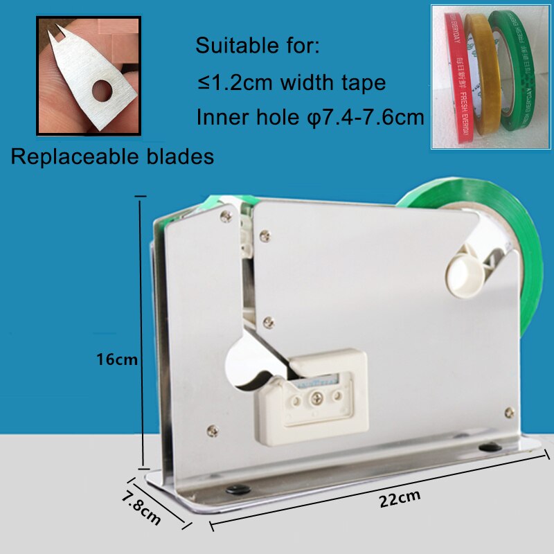 Supermarket sealing machine plastic bag tape bundle up tying tool bulk weighing bag tying sealer kitchen sealing clip: Stainless steel