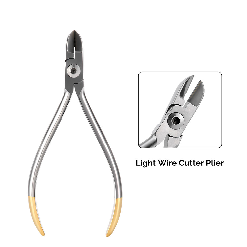 Azdent Zahn Zange Kieferorthopädische Draht distal Ende Cutter Zangen Halterung befestigen Entferner Zange Edelstahl Zahnmedizin Instrument: Grau