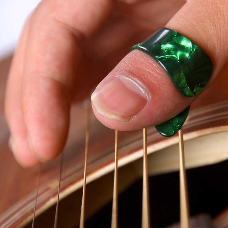 4 STUKS Rechterhand Duim Vinger Plectrums Rechter Set van Vingernagels Vingerstijl Pijnpreventie Vinger Wijsvinger
