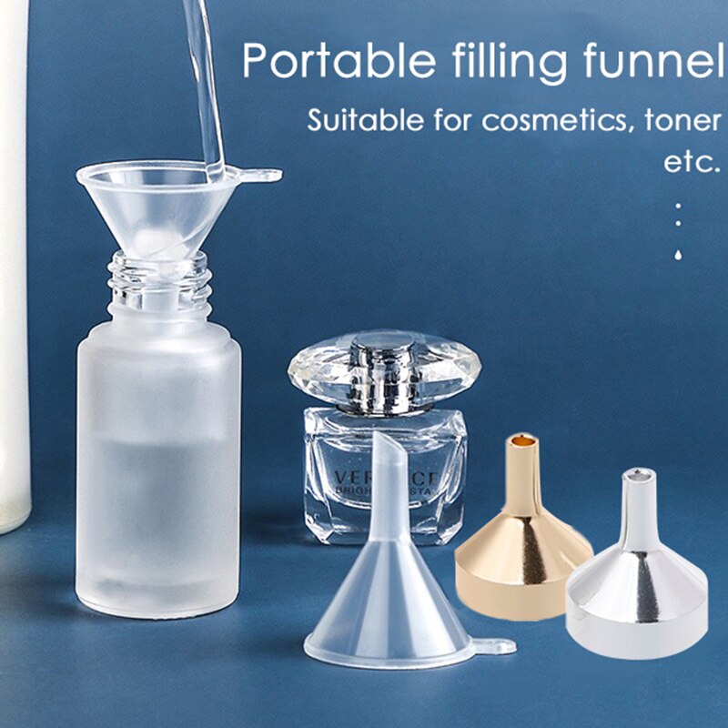Mini Sand Art Funnel Aluminum Funnels Small Mouth Funnels for Filling Lab Bottles Salt Pepper Herbs Oils Liquid Kitchen Tools
