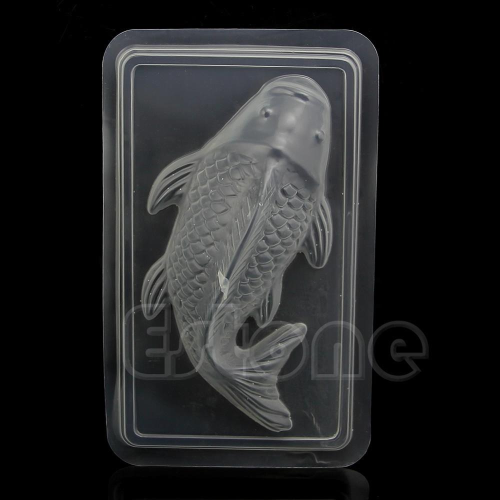 3D Koi Fisch Kunststoff Kuchen Schokolade bilden Gelee Handgemachte Zucker Schimmel DIY 72XF: M