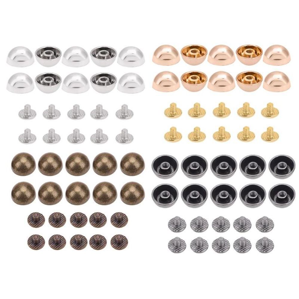 10Pcs 8/10/12/16/20Mm Diy Band Klinknagels Schroef Paddestoel Dome Bolt Ronde hoofd Schroeven Punk Metal Nail Knop Voor Kleding/Tas/Schoenen