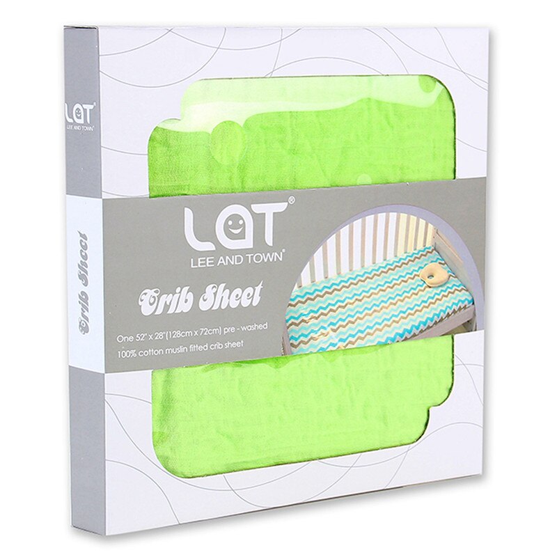 Nyfødt baby sengetøj sengetøj sæt 130*70cm seng madrasovertræk til baby pige drenge 100%  bomuld krybbe lagen sengetæppe ark: Grøn