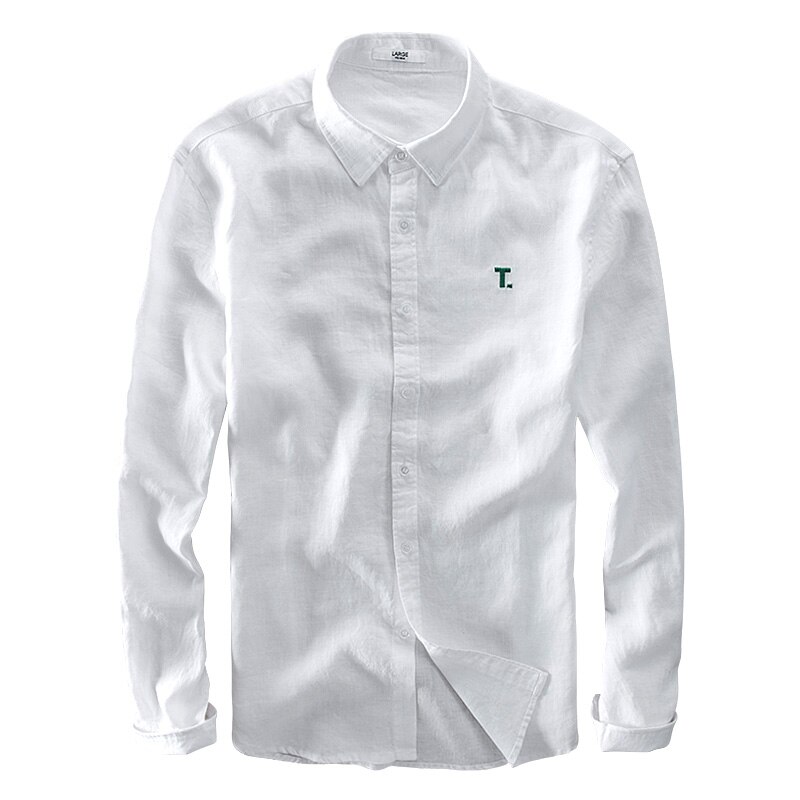 100%  linne långärmade skjortor herr märkesskjortor herr casual linskjorta herr 3xl plus size skjortor man chemise