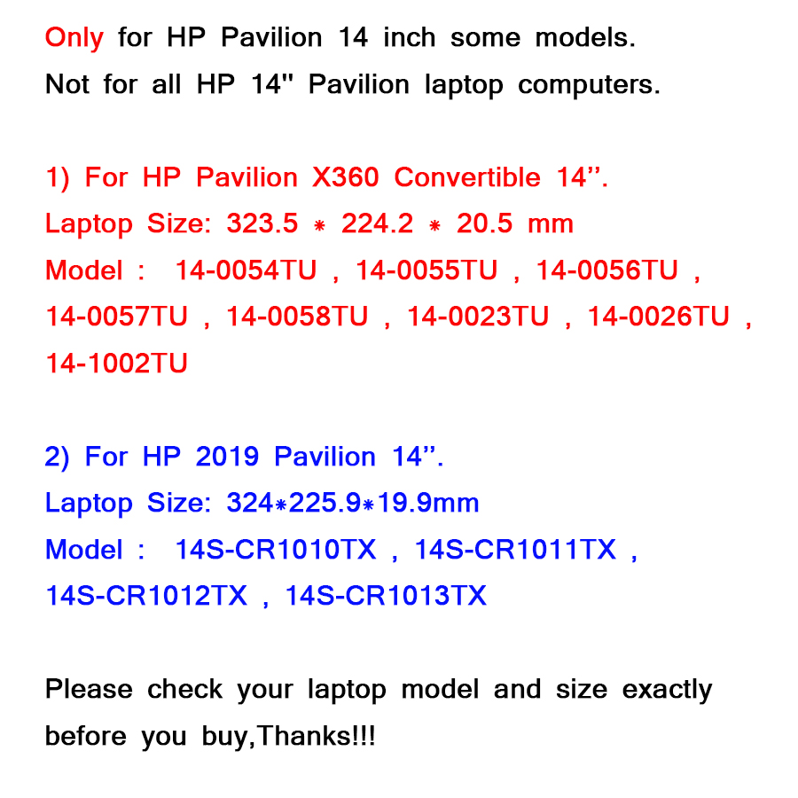 Detachable Case For Hp Pavilion 14" Laptop Sleeve Cover For Hp Pavilion X360 Convertible 14 Inch PU Leather Protective Case