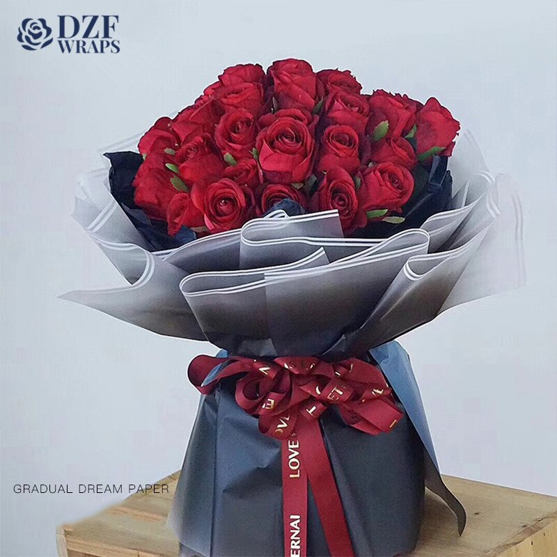 20pcs Half Translucent Wrapping Paper for Flower Arrangement Florist Packaging Materials Waterproof Flower Wrapping Paper