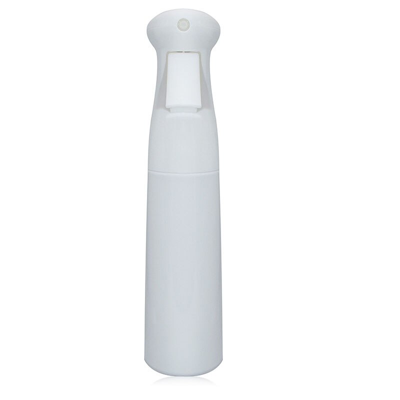 Espray de peluquería de pelo Pulverizador de alta presión botella continuo Spray regadera pelo estilista Director automática Pneumati: White-280ml