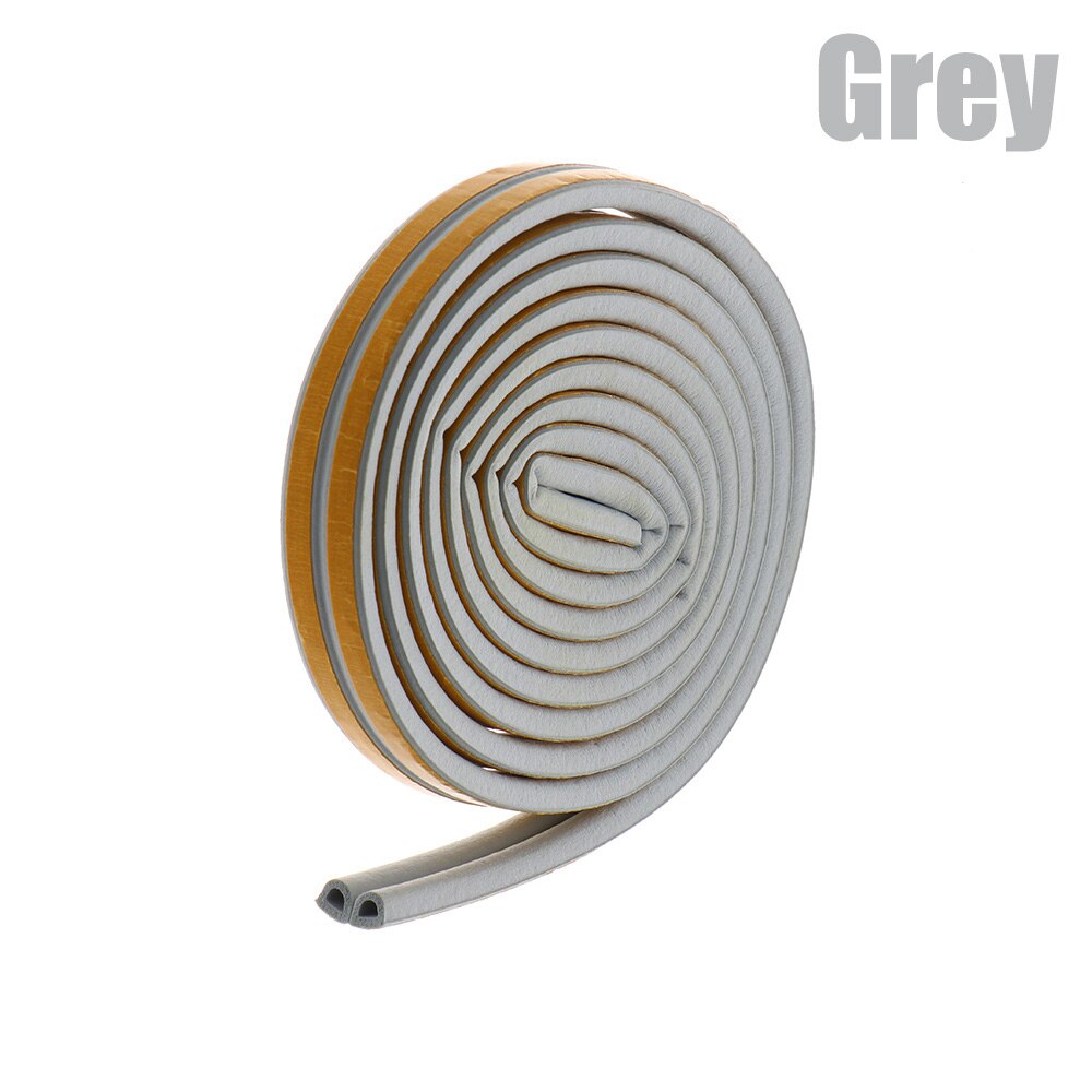 5/10M Anti Collision Foam Draught Excluder Soundproof Self Adhesive Window Door Seal Strip Home Hardware: GRAY / 5M